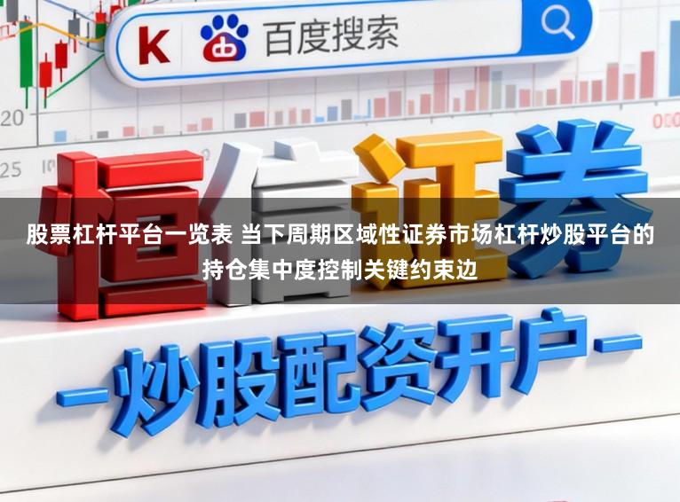 股票杠杆平台一览表 当下周期区域性证券市场杠杆炒股平台的持仓集中度控制关键约束边